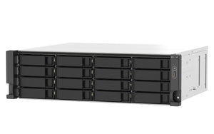 QNAP TS-1673AU-RP-16G serveur de stockage NAS Rack (3 U) Ryzen Embedded V1500B 16 Go DDR4 0 To QNAP QTS Noir, Gris