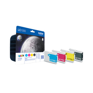 Brother LC1000VALBPDR cartouche d'encre 4 pièce(s) Original Noir, Cyan, Magenta, Jaune