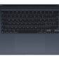 Apple MacBook Air Apple M M4 Ordinateur portable 38,9 cm (15.3") 16 Go 256 Go SSD Wi-Fi 6E (802.11ax) macOS Sequoia Marine
