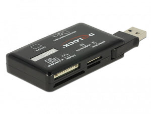 DeLOCK Lecteur de carte SuperSpeed USB 5 Gbps pour cartes de mémoire CF / SD / Micro SD / MS / M2 / xD