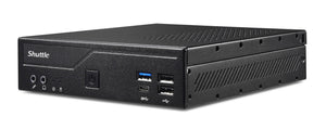 Shuttle Slim PC DH610S, S1700, 1x HDMI, 1x DP, 1x 2.5", 2x M.2, 1x LAN (Intel 1G), fonctionnement permanent 24/7, attaches VESA