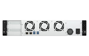 QNAP TS-855EU-8G serveur de stockage NAS Rack (2 U) Intel Atom® C5125 8 Go DDR4 0 To QuTS hero Noir