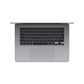 Apple MacBook Air Apple M M3 Ordinateur portable 38,9 cm (15.3") 16 Go 256 Go SSD Wi-Fi 6E (802.11ax) macOS Sequoia Gris
