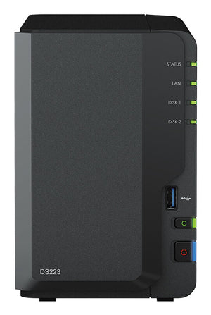 Synology DiskStation DS223 serveur de stockage NAS Bureau Realtek RTD1619B 2 Go DDR4 0 To