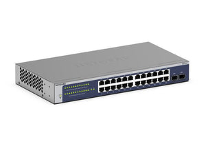 NETGEAR GS724Tv6 Géré L2+/L3 Gigabit Ethernet (10/100/1000) 1U Bleu, Gris