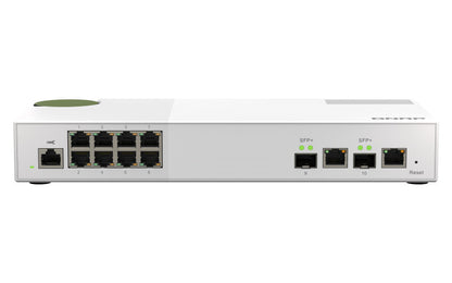 QNAP QSW-M2108-2C commutateur réseau Géré L2 2.5G Ethernet (100/1000/2500) Gris, Blanc