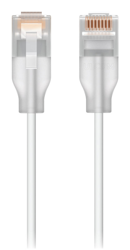 Ubiquiti UACC-Cable-Patch-EL-12M-W câble de réseau Translucide, Blanc Cat6