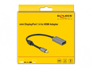 DeLOCK Adaptateur actif mini DisplayPort 1.4 à HDMI 4K 60 Hz (HDR)