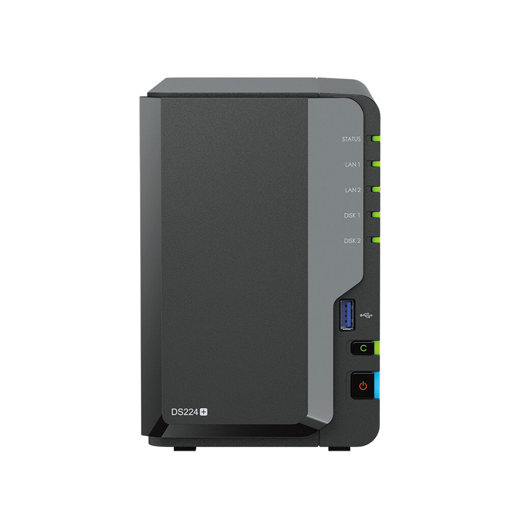 Synology DiskStation DS224+ serveur de stockage NAS Bureau Intel® Celeron® J4125 2 Go DDR4 0 To Noir
