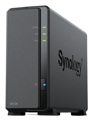 Synology DiskStation DS124 serveur de stockage NAS Bureau Realtek RTD1619B 1 Go DDR4 0 To DiskStation Manager Noir