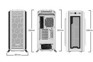 be quiet! Silent Base 802 Blanc | Boîtier PC ARGB vitré, Mini ITX / Micro ATX / ATX / E-ATX, 3 ventilateurs Pure Wings 140 mm