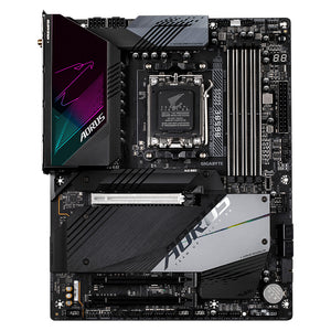 GIGABYTE B650E AORUS MASTER Carte Mère - Compatible avec les processeurs AMD Ryzen 9000, VRM numérique 16+2+2, jusqu'à 8000MHz DDR5 (OC), 4x PCIe 5.0 M2, Wi-Fi 6E, LAN 2.5GbE, USB 3.2 Gen 2x2