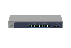 NETGEAR 8-Port Multi-Gigabit/10G Ethernet Ultra60 PoE++ Smart Switch with 2 SFP+ Ports (MS510TXUP) Géré L2+ 10G Ethernet (100/1000/10000) Connexion Ethernet, supportant l'alimentation via ce port (PoE) Gris