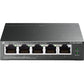 TP-Link TL-SG105MPE commutateur réseau L2 Gigabit Ethernet (10/100/1000) Connexion Ethernet, supportant l'alimentation via ce port (PoE) Noir