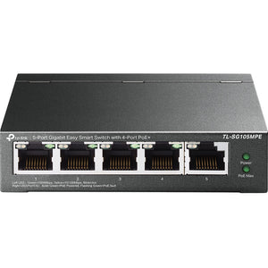 TP-Link TL-SG105MPE commutateur réseau L2 Gigabit Ethernet (10/100/1000) Connexion Ethernet, supportant l'alimentation via ce port (PoE) Noir
