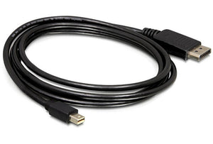 DeLOCK mini DP/DP 1.2 2 m Mini DisplayPort DisplayPort Noir