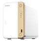 QNAP TS-262 NAS Tower Intel® Celeron® N4505 4 Go 0 To QNAP QTS Or, Blanc