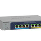 NETGEAR 8-port Ultra60 PoE++ Multi-Gigabit (2.5G) Ethernet Plus Switch Géré L2/L3 2.5G Ethernet (100/1000/2500) Connexion Ethernet, supportant l'alimentation via ce port (PoE) Gris