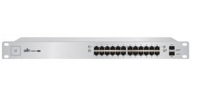 Ubiquiti UniFi US-24-500W commutateur réseau Géré Gigabit Ethernet (10/100/1000) Connexion Ethernet, supportant l'alimentation via ce port (PoE) 1U Argent