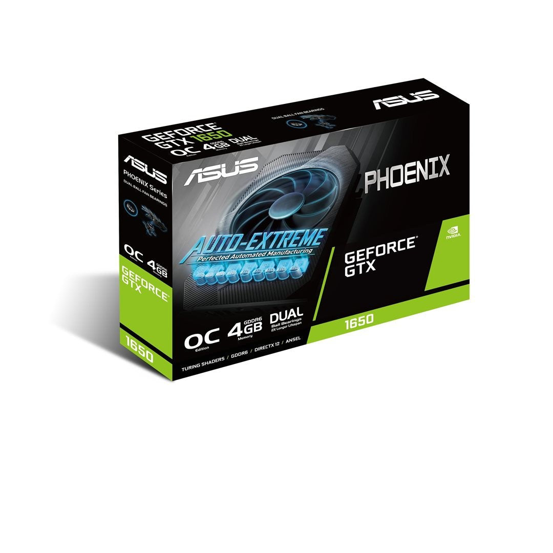 ASUS VGA 4GB GTX1650 PH O4G DP/HDMI/DVI ASUS Phoenix NVIDIA GeForce GTX 1650_46638.jpg