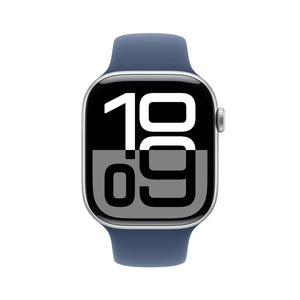 Apple Watch Series 10 silver aluminium 46mm denim sport band Size M/L_62777.jpg