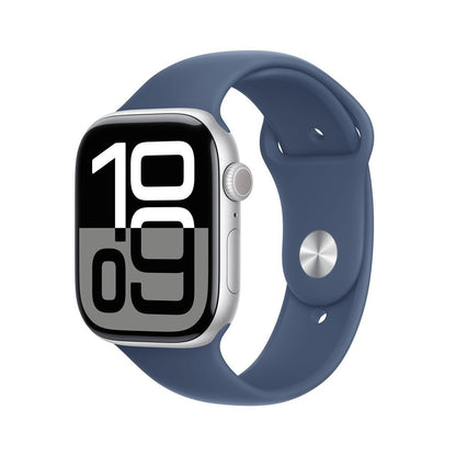 YY Apple Watch Series 10 silver aluminium 46mm 4G denim sport band Size S/M DE_59868.jpg