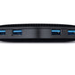 TP-Link UH400 hub & concentrateur USB 3.2 Gen 1 (3.1 Gen 1) Type-A 5000 Mbit/s Noir