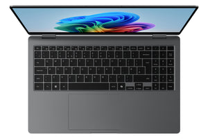 Samsung Galaxy Book5 360 Copilot+ PC Intel Core Ultra 7 256V Ordinateur portable 39,6 cm (15.6") Écran tactile Full HD 16 Go LPDDR5x-SDRAM 512 Go SSD Wi-Fi 7 (802.11be) Windows 11 Home Gris