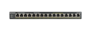 NETGEAR GS316PP Non-géré Gigabit Ethernet (10/100/1000) Connexion Ethernet, supportant l'alimentation via ce port (PoE) Noir