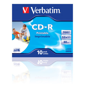 Verbatim CD-R AZO Wide Inkjet Printable 700 Mo 52x 10 pièce(s)