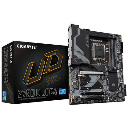 GIGABYTE Z790 D DDR4 Carte mère - Compatible avec processeurs Intel Core 14th Gen CPUs, 16+1+1 Phases Digital VRM, up to 5333MHz DDR4 (OC), 3xPCIe 4.0 M.2, 2.5GbE LAN, USB 3.2 Gen 2x2