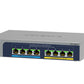 NETGEAR 8-port Ultra60 PoE++ Multi-Gigabit (2.5G) Ethernet Plus Switch Géré L2/L3 2.5G Ethernet (100/1000/2500) Connexion Ethernet, supportant l'alimentation via ce port (PoE) Gris