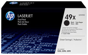 HP 49X Cartouche de toner 2 pièce(s) Original Noir