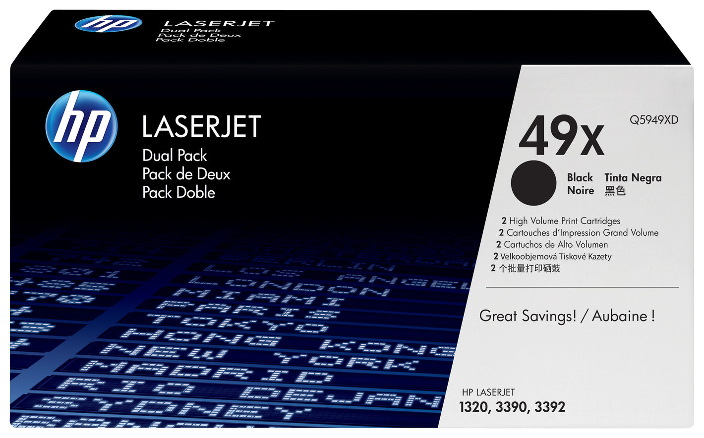 HP 49X Cartouche de toner 2 pièce(s) Original Noir