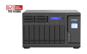 QNAP TVS-h1288X NAS Tower Intel® Xeon® W-1250 16 Go DDR4 0 To QuTS hero Noir