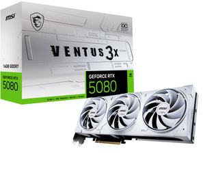 MSI VENTUS GEFORCE RTX 5080 16G 3X OC WHITE carte graphique NVIDIA 16 Go GDDR7
