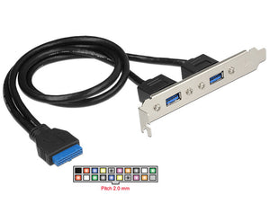 DeLOCK 84836 carte et adaptateur d'interfaces Interne USB 3.2 Gen 1 (3.1 Gen 1)
