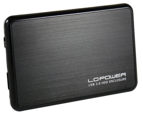 LC-Power LC-25BUB3 Boîtier de disques de stockage Aluminium, Noir 2.5"