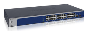 NETGEAR XS724EM Géré L2 10G Ethernet (100/1000/10000) 1U Bleu, Gris