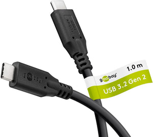 Goobay 74200 câble USB USB 3.2 Gen 1 (3.1 Gen 1) 1 m USB C Noir
