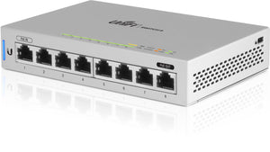 Ubiquiti UniFi Switch 8 Géré Gigabit Ethernet (10/100/1000) Connexion Ethernet, supportant l'alimentation via ce port (PoE) Gris