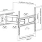 Equip 650316 Support mural articulé pour TV 37« -70 ».