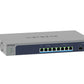NETGEAR 8-Port Multi-Gigabit/10G Ethernet Ultra60 PoE++ Smart Switch with 2 SFP+ Ports (MS510TXUP) Géré L2+ 10G Ethernet (100/1000/10000) Connexion Ethernet, supportant l'alimentation via ce port (PoE) Gris
