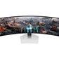 Samsung G93SC écran plat de PC 124,5 cm (49") 5120 x 1440 pixels Dual QHD OLED Argent