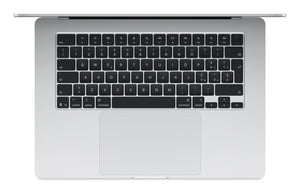 Apple MacBook Air Apple M M4 Ordinateur portable 38,9 cm (15.3") 16 Go 256 Go SSD Wi-Fi 6E (802.11ax) macOS Sequoia Argent