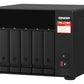 QNAP TS-673A NAS Tower Ryzen Embedded V1500B 8 Go DDR4 0 To QNAP Turbo System Noir