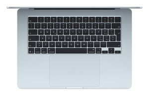 Apple MacBook Air Apple M M4 Ordinateur portable 38,9 cm (15.3") 16 Go 256 Go SSD Wi-Fi 6E (802.11ax) macOS Sequoia Bleu
