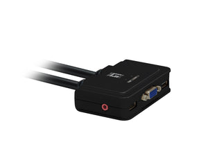 LevelOne KVM-0223 commutateur écran, clavier et souris Noir
