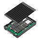 QNAP QDA-U2MP Boîtier de disques de stockage Enceinte ssd Noir M.2
