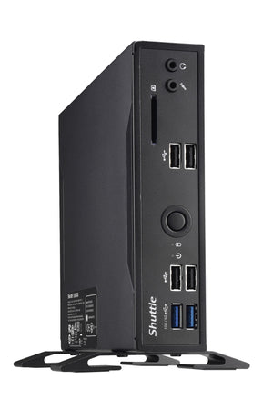 Shuttle XPC slim Barebone DS20UV2, Celeron 5205U, 1xHDMI, 1xDP, 1x VGA, 2xLAN (1xGbit, 1x2.5Gbit), 1xCOM, 8xUSB, fanless, fonctionnement permanent 24/7